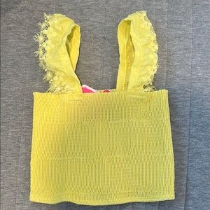 Yellow girls tank top